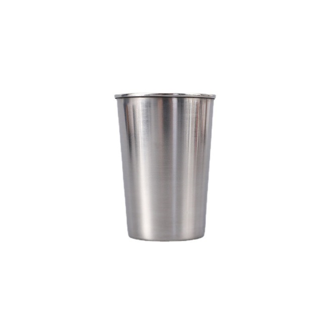 Wholesale Stainless Steel Silver Plated Metal Curled Edges Barware With Leather Cover Bag Drinking Shot Glass