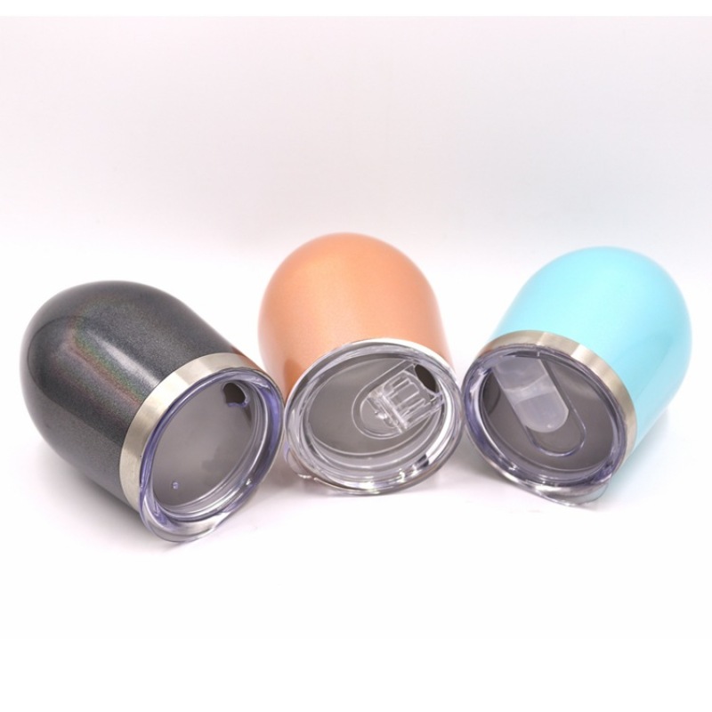 high quality food grade stainless steel rainbow spray painting wine cup tumbler insulate coffee mug thermos  with lid