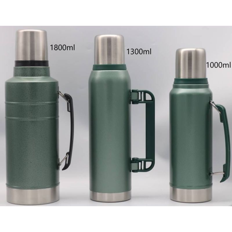 Stainless Steel Double Wall Insulated Vacuum Flask Canteen Bottle For Hiking Water Bottle