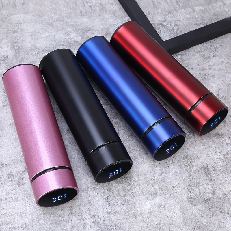 500ml Intelligent Vacuum Flask Double walled Stainless Steel Large Digital Temperature Touch Display Water Bottle