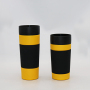 450ml stainless steel vacuum insulated thermos flask with silicone sleeve insulated travel coffee mug