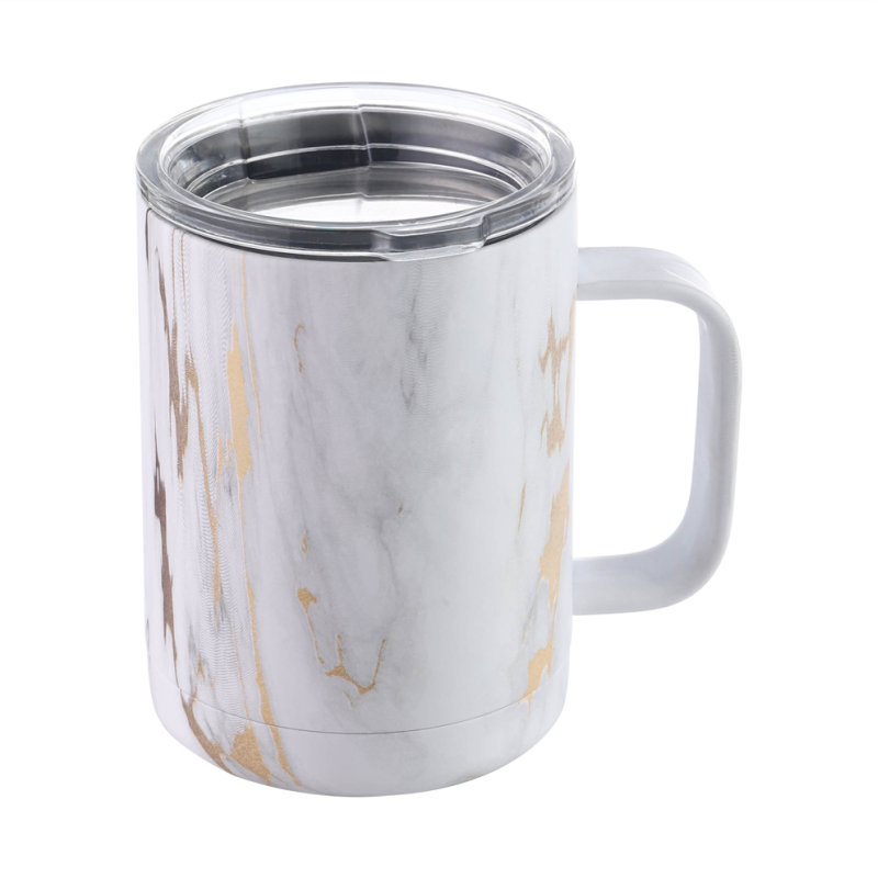 High Quality Office Coffee Mug 15oz Custom Stainless Steel Double Wall Insulated Cup with Press-in Lid