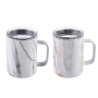 High Quality Office Coffee Mug 15oz Custom Stainless Steel Double Wall Insulated Cup with Press-in Lid