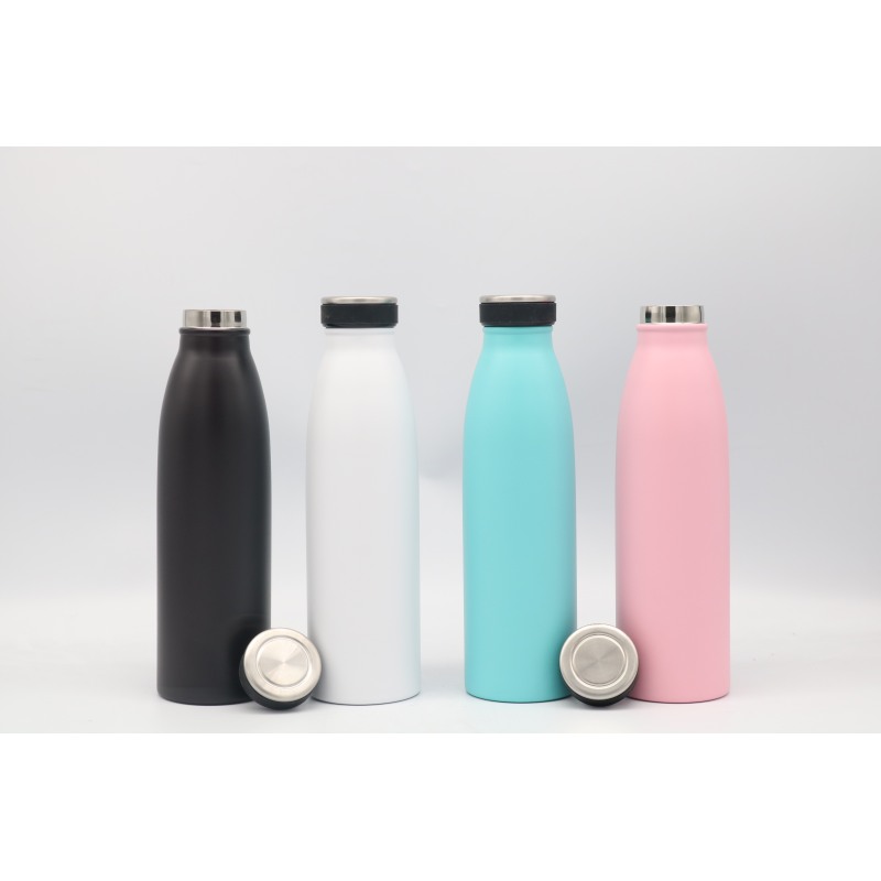 500ML Stainless Steel Double Wall Insulated Vacuum Flasks With Different Lids Thermos Milk Water Bottle