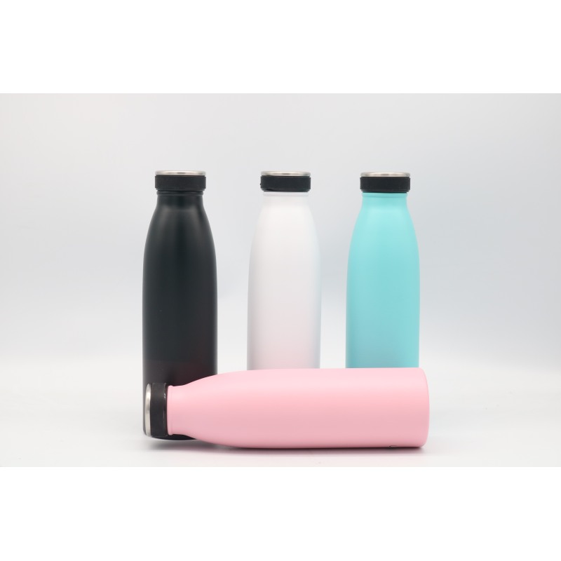 500ML Stainless Steel Double Wall Insulated Vacuum Flasks With Different Lids Thermos Milk Water Bottle