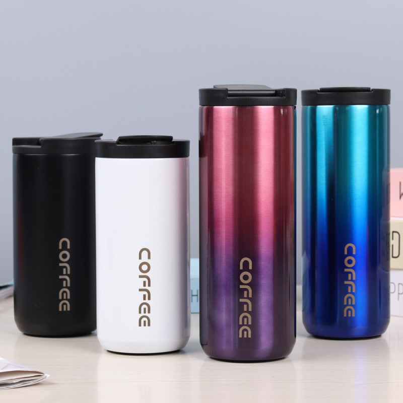 Stainless Steel Double Wall Vacuum Flasks Insulated Tumbler Straight Coffee Mug