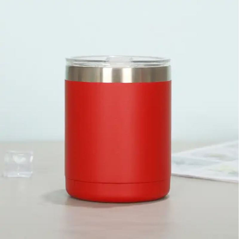 Vacuum Insulated Stainless Steel 10oz Travel Beer Coffee Tumbler Reusable Coffee Thermos Cup With Slide Lid
