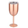 2023 Hot Selling Product 12 Oz Custom Stainless Steel Vacuum Goblet Bottle Insulated Wine Glass With Lid