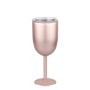 2023 Hot Selling Product 12 Oz Custom Stainless Steel Vacuum Goblet Bottle Insulated Wine Glass With Lid