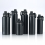 Custom Logo 32oz Stainless Steel Water Bottle Double Wall Insulated Wide Mouth Water Bottle  with Lids