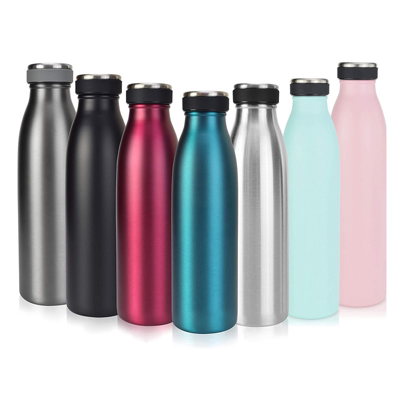 17OZ Stainless Steel Double Wall Insulated Vacuum Flasks With Different Lids Thermos Milk Water Bottle