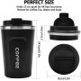 Portable Double Wall Stainless Steel Tumbler Cups Vacuum Hot Coffee Thermos Mug with Flip Lid