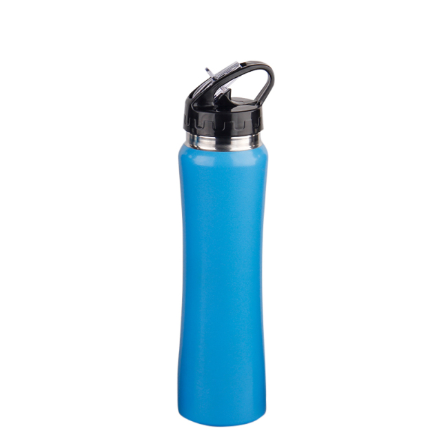 700ml/600ml Custom Logo Single Wall Sport Water with Straw Lid