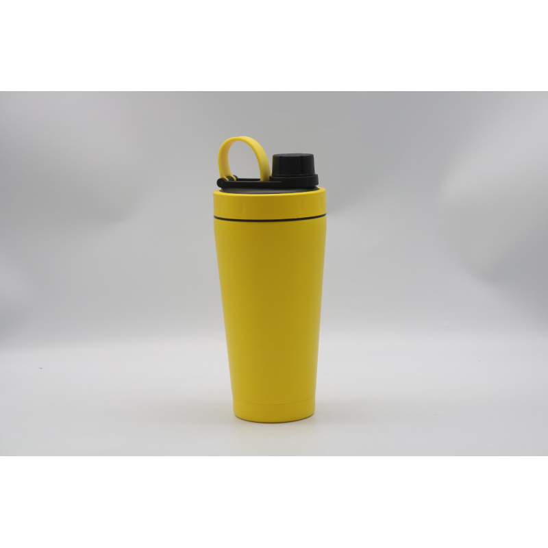 High Quality 600ml Stainless Steel Double Wall Vacuum Insulated Protein Shaker Water Bottle With Ball For GYM