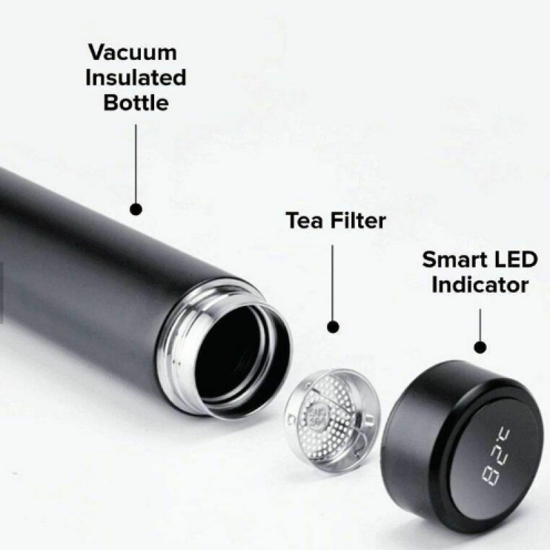 500ml LED Temperature Display Thermos 304 Stainless Steel Smart Water Bottle  Vacuum Flask Thermos