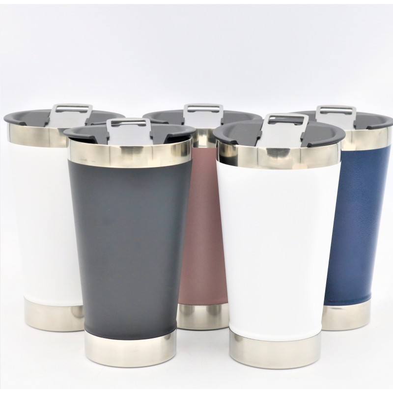 16oz car portable car cup Stainless steel vacuum spray thermos cup with bottle opener Beer mug