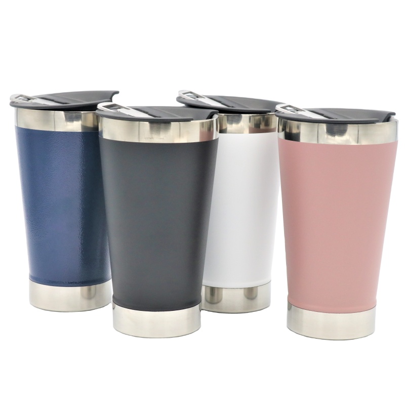 16oz car portable car cup Stainless steel vacuum spray thermos cup with bottle opener Beer mug