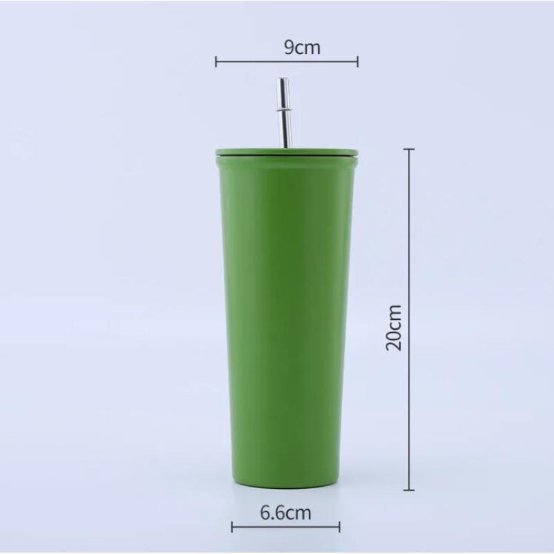 Promotion Gift Double Wall Stainless Steel Tumbler Cup Vacuum 24oz Coffee Mug with SS Straw