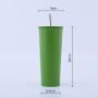 Promotion Gift Double Wall Stainless Steel Tumbler Cup Vacuum 24oz Coffee Mug with SS Straw