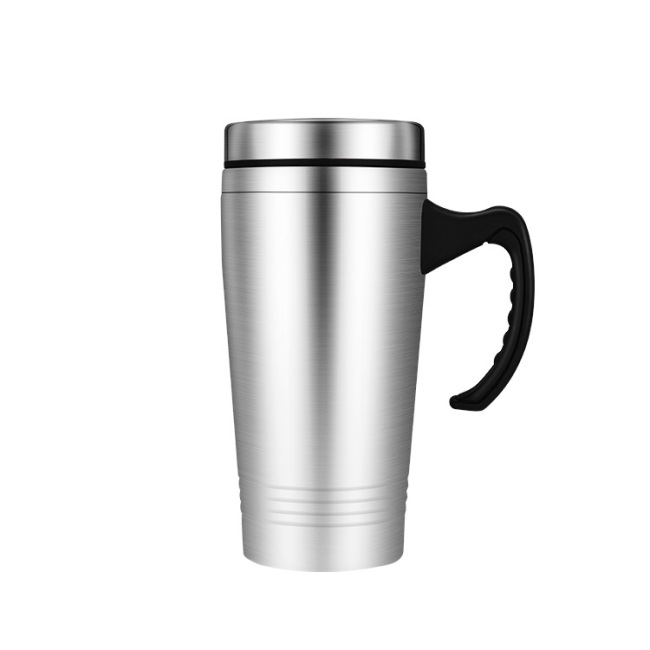 Factory Wholesale Promotional Item Cheap Price Mugs Double Wall Inner Plastic Outer Stainless Steel Travel Mug