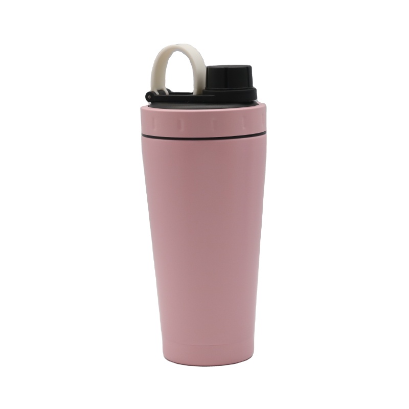 New style custom color oand  logo double wall insulated stainless steel gym shaker water bottle with handle