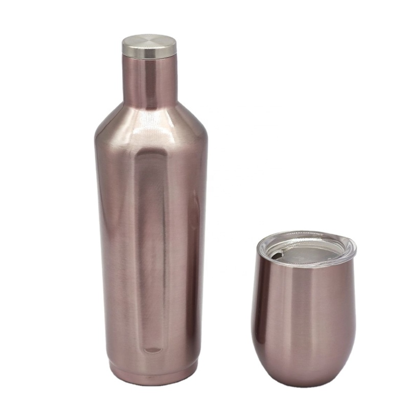 Wine Tumbler Set Blank Sublimation Insulated Stainless Steel Bottle Wine cup with Gift Box