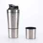Custom gym insulated double stainless steel vacuum protein powder shaker cup with shaker ball