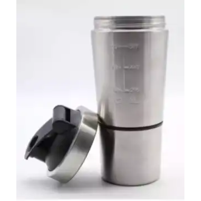 Custom gym insulated double stainless steel vacuum protein powder shaker cup with shaker ball