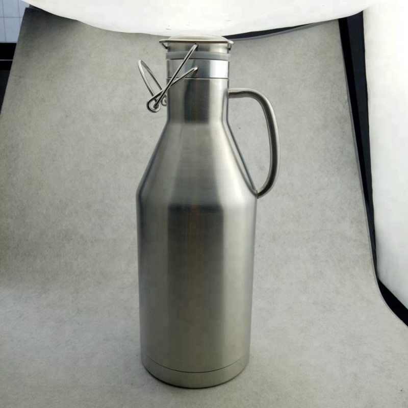 64oz  stainless steel customized beer growler with handle