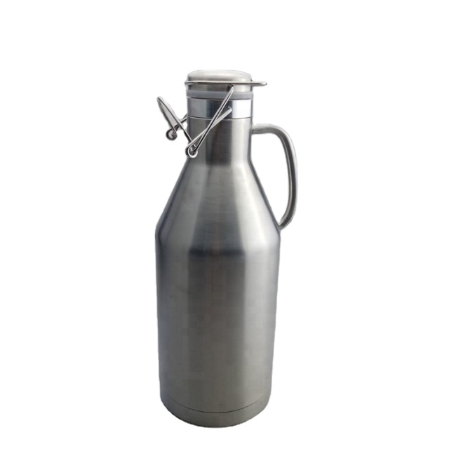 64oz  stainless steel customized beer growler with handle