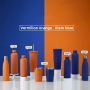 Promotional Fashion Orange Cup Set Drinkware 750ml Double Wall Thermos Flask Stainless Steel Cup Water Bottle Metal With Straw