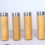 Eco Friendly High Quality 500ml Bamboo Triple Wall Stainless Steel Vacuum Insulated Thermos Flask