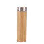 Eco Friendly High Quality 500ml Bamboo Triple Wall Stainless Steel Vacuum Insulated Thermos Flask