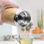 Eco Friendly High Quality 500ml Bamboo Triple Wall Stainless Steel Vacuum Insulated Thermos Flask