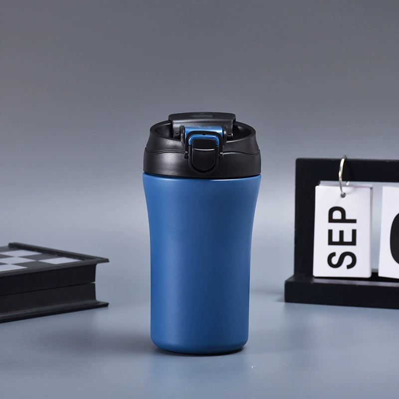 Water Bottles Wholesale 12oz Custom Printed Stainless Steel Vacuum Insulated Coffee Mug Warmer with Dual Drinking Lid