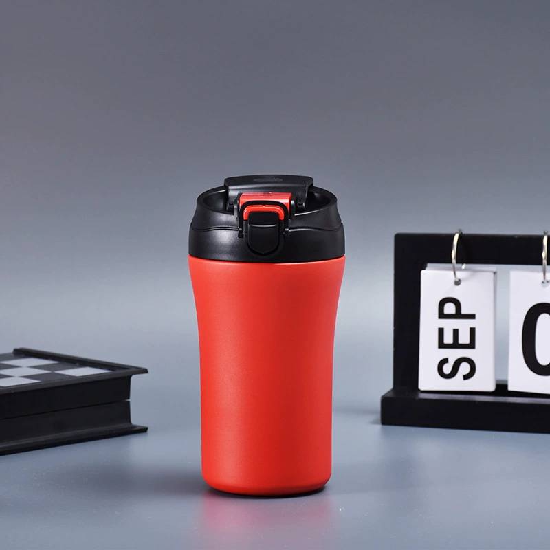 Water Bottles Wholesale 12oz Custom Printed Stainless Steel Vacuum Insulated Coffee Mug Warmer with Dual Drinking Lid