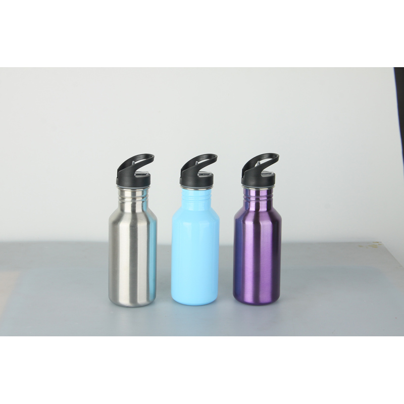 Narrow mouth outdoor single-layer stainless steel sports water bottle