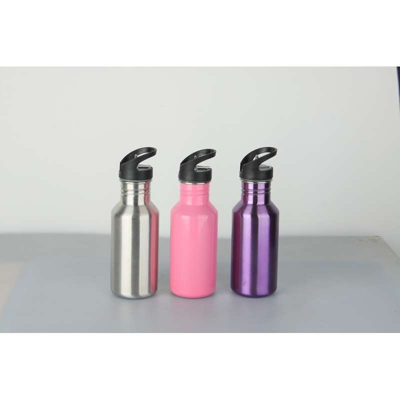 Narrow mouth outdoor single-layer stainless steel sports water bottle