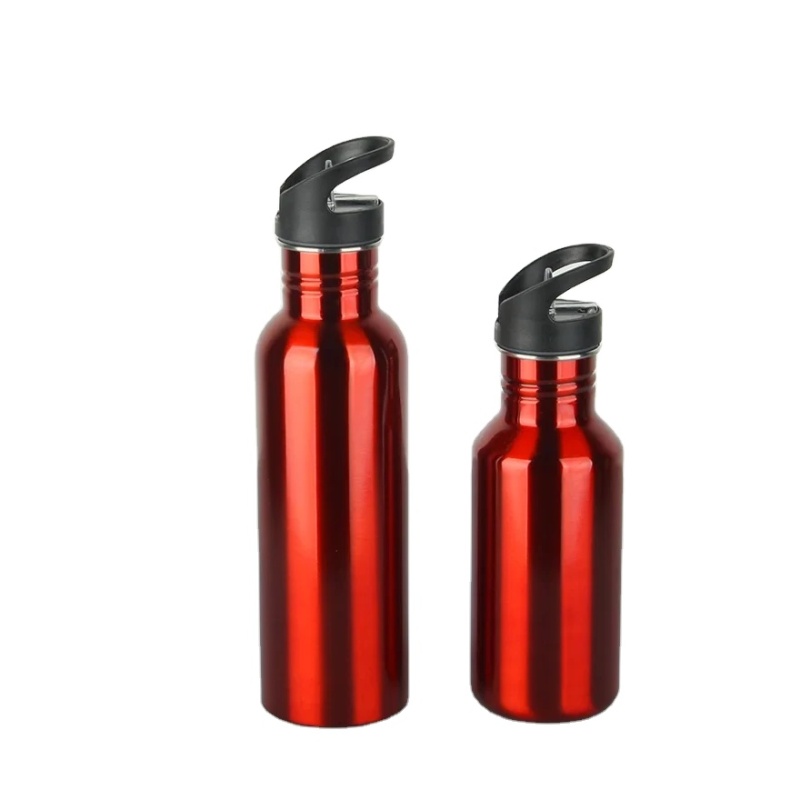 Narrow mouth outdoor single-layer stainless steel sports water bottle