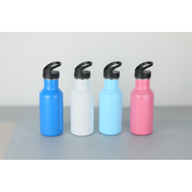 Narrow mouth outdoor single-layer stainless steel sports water bottle