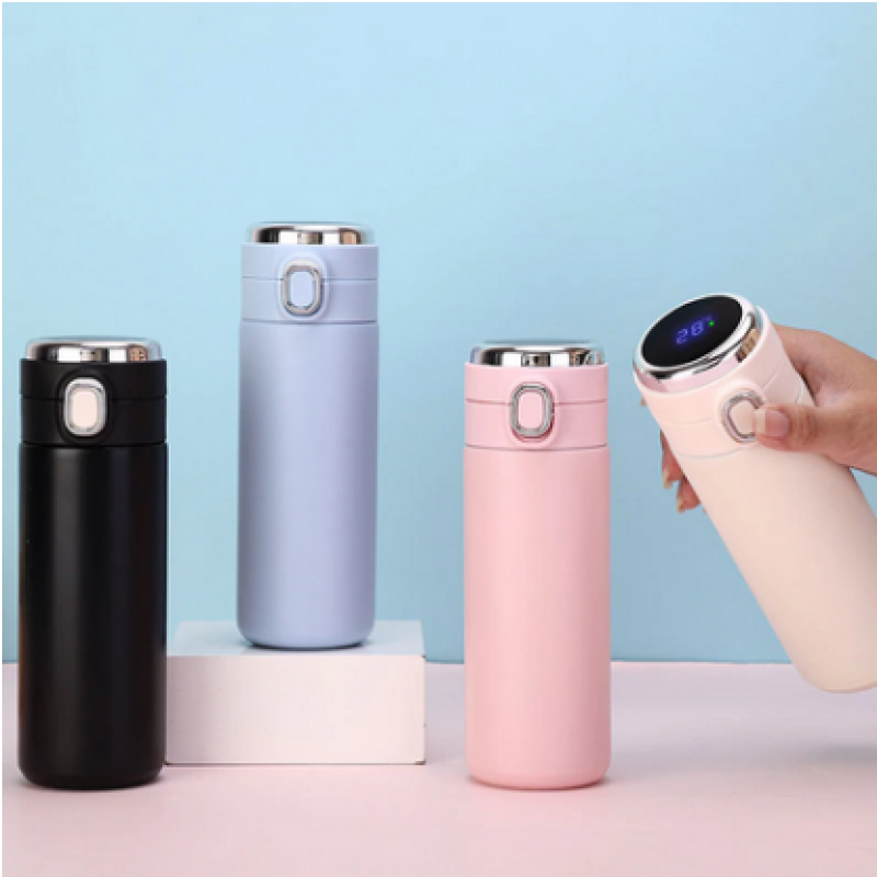 304 stainless steel smart thermos cup LED touch display warm water cup Double vacuum bouncing cup