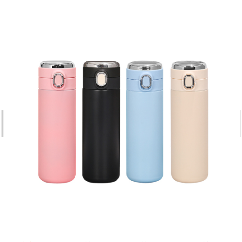 304 stainless steel smart thermos cup LED touch display warm water cup Double vacuum bouncing cup