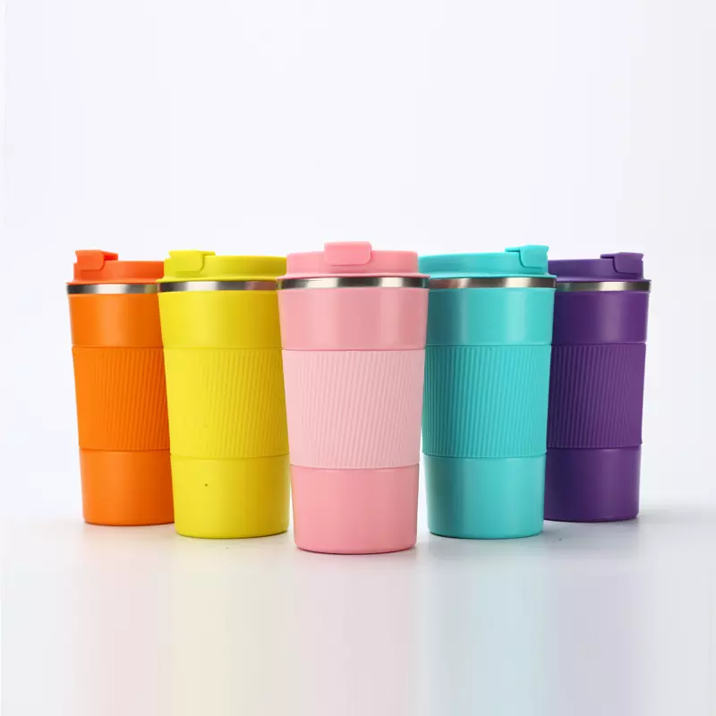 Eco Friendly 380/510ml Powder Coating Coffee Mug with a Lid Insulated Stainless Steel Double Wall Stainless Steel Mugs Drinking