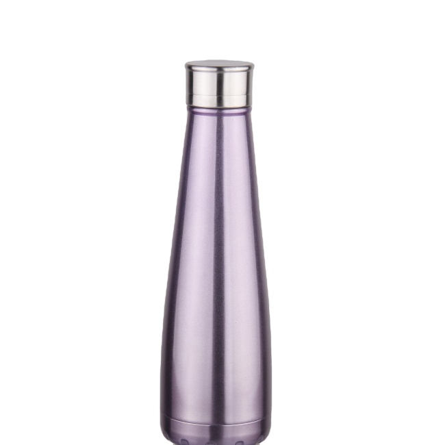 Narrow mouth 420ml double wall metal stainless steel insulated vacuum outdoor sports drink bottle