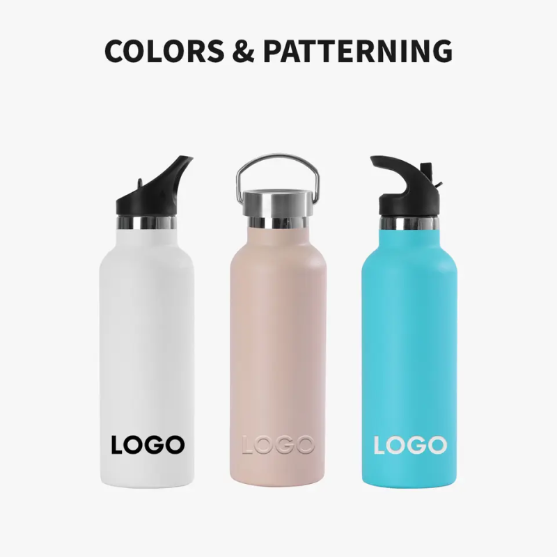 Eco-Friendly Double Wall Custom Logo Bottle Water standard Mouth Vacuum Insulated Drink Sport Stainless Steel Water Bottle