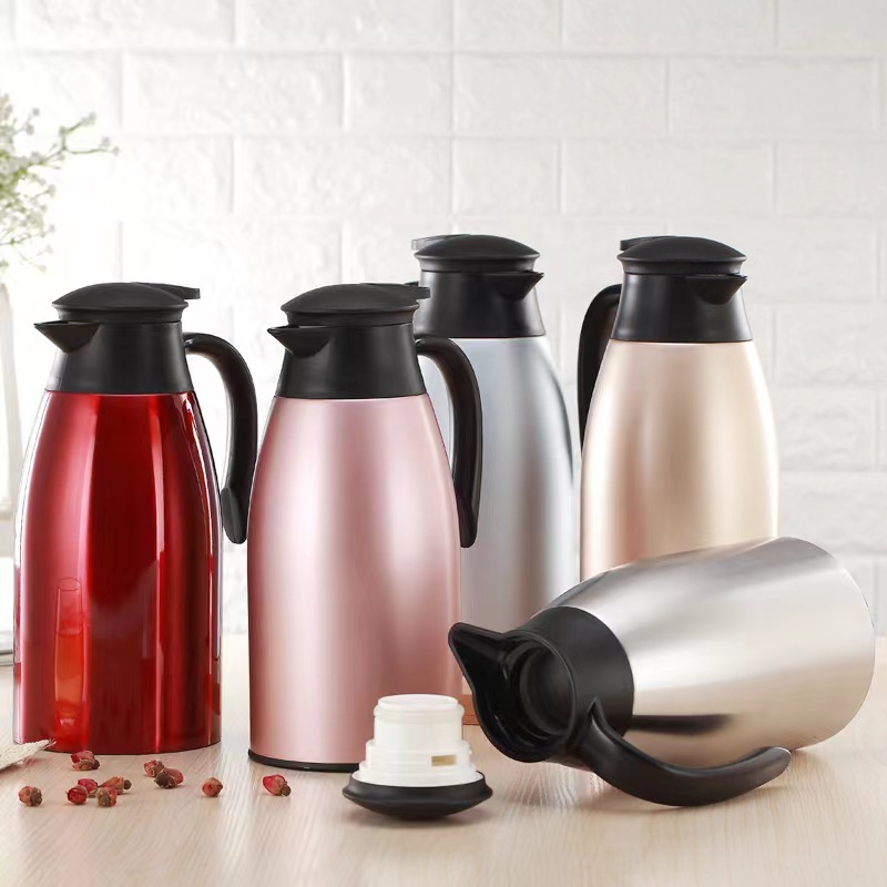 Insulated Coffee Pot Double Wall Stainless Steel 2L Coffee & Tea Sets Vacuum Insulated Custom Packing Acceptable Normal Size