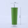 22OZ Double Wall Stainless Steel Insulated Tumbler Cup Vacuum With SS Straw Coffee Mug