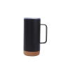 New design cork base bamboo base series double vacuum stainless steel environmental insulation water cup