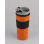 Bpa-free insulated coffee travel mug Double-walled sturdy stainless steel water mug with overflow lid