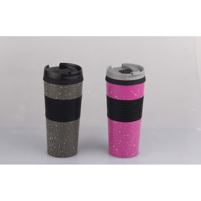 Bpa-free insulated coffee travel mug Double-walled sturdy stainless steel water mug with overflow lid